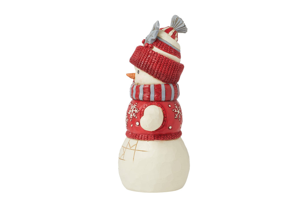 Jim Shore Nordic Noel Snowman 'Schneemann mit kuscheliger Mütze und Schal - 13,5cm' 2024 - 6015484