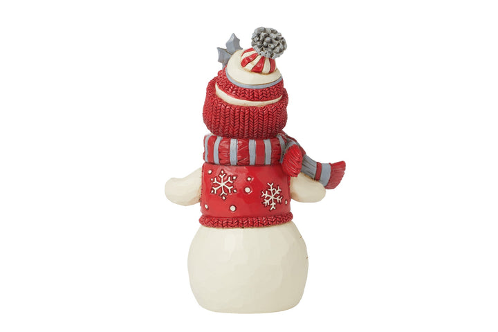 Jim Shore Nordic Noel Snowman 'Schneemann mit kuscheliger Mütze und Schal - 13,5cm' 2024 - 6015484