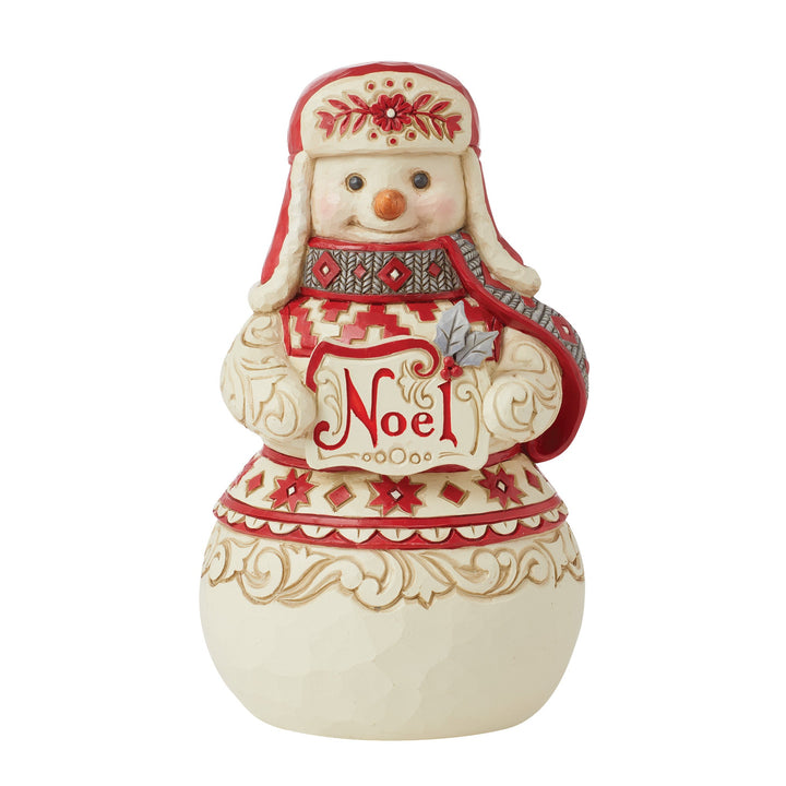 Jim Shore Nordic Noel Snowman 'Schneemann mit NOEL Zeichen - 17cm' 2024 - 6015483