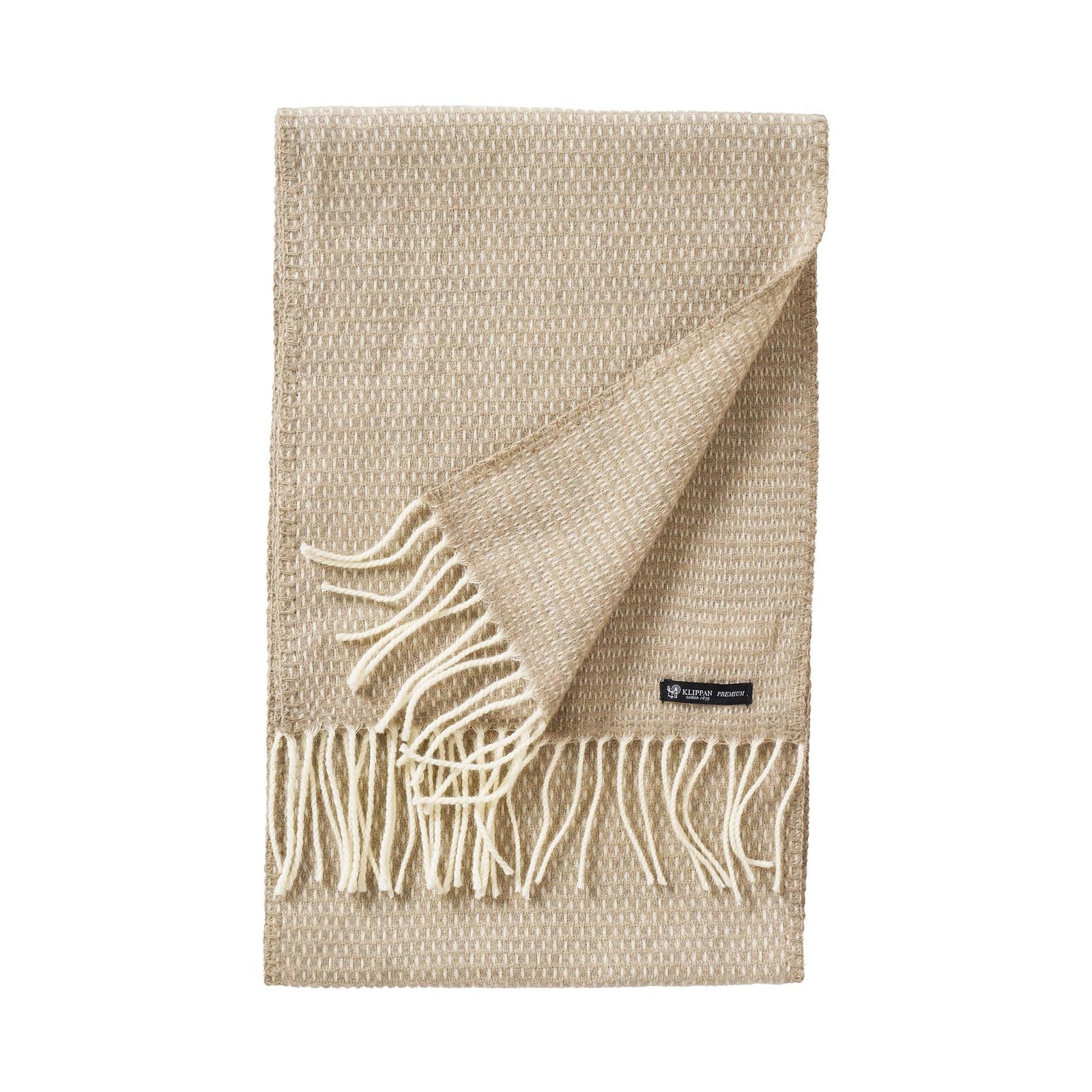 KLI - 231901 - KLIPPAN, Schal 25 % recycelter Merinowolle und 75 % Merino - Schurwolle, taupe