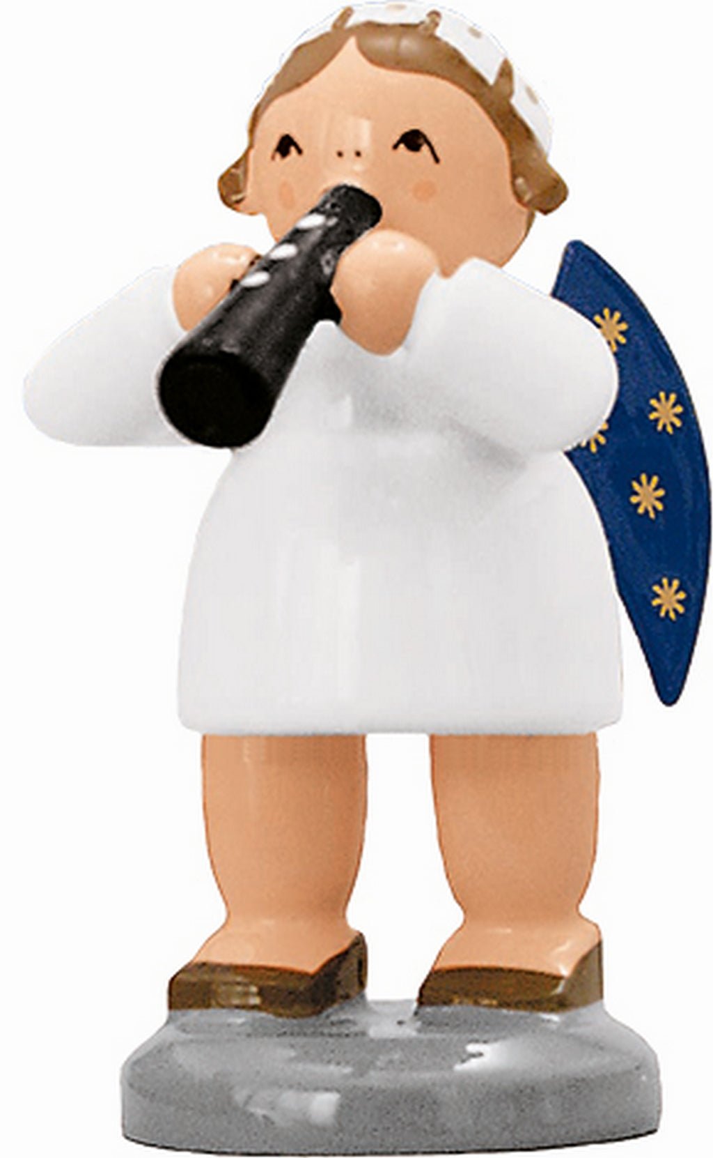 KWO - A75635 - KWO - Engel mit Flöte, Holzkunst, 5cm