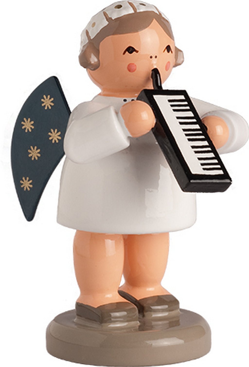KWO - A75678 - KWO - Engel mit Melodica, Holzkunst, 5cm