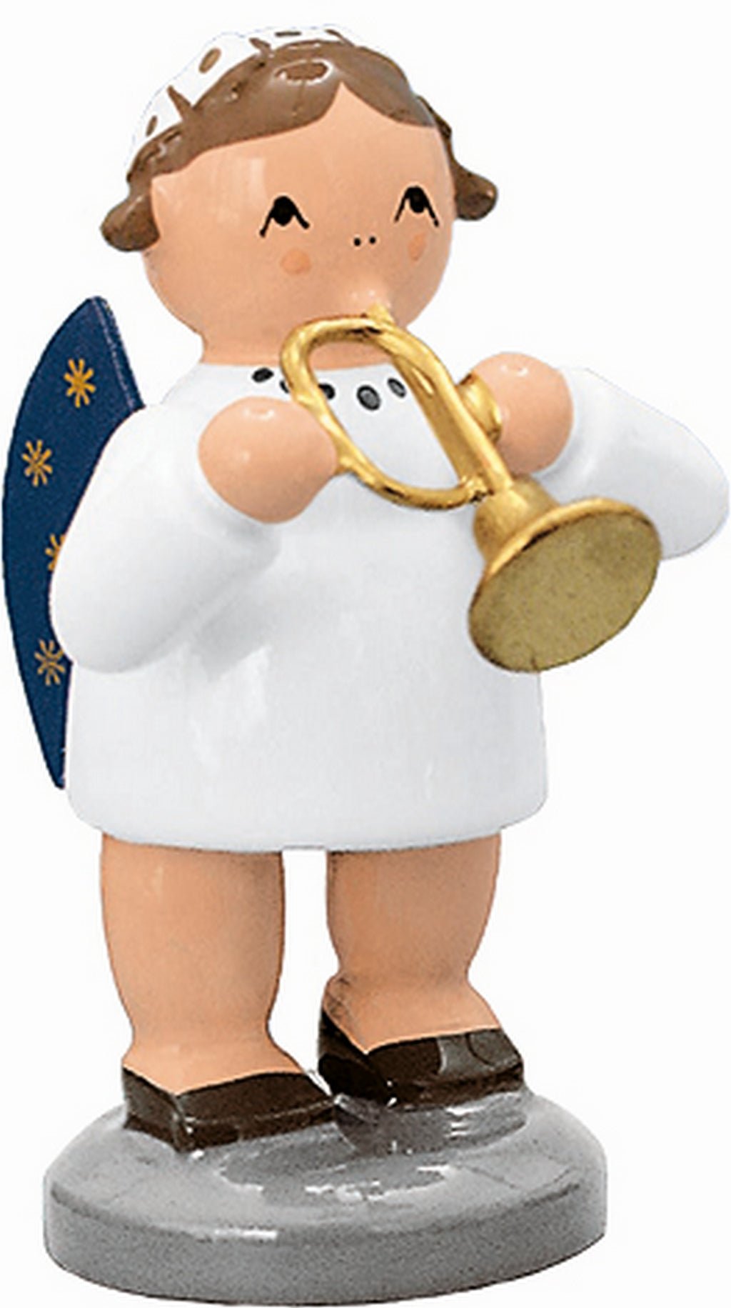 KWO - A75620 - KWO - Engel mit Trompete, Holzkunst, 5cm