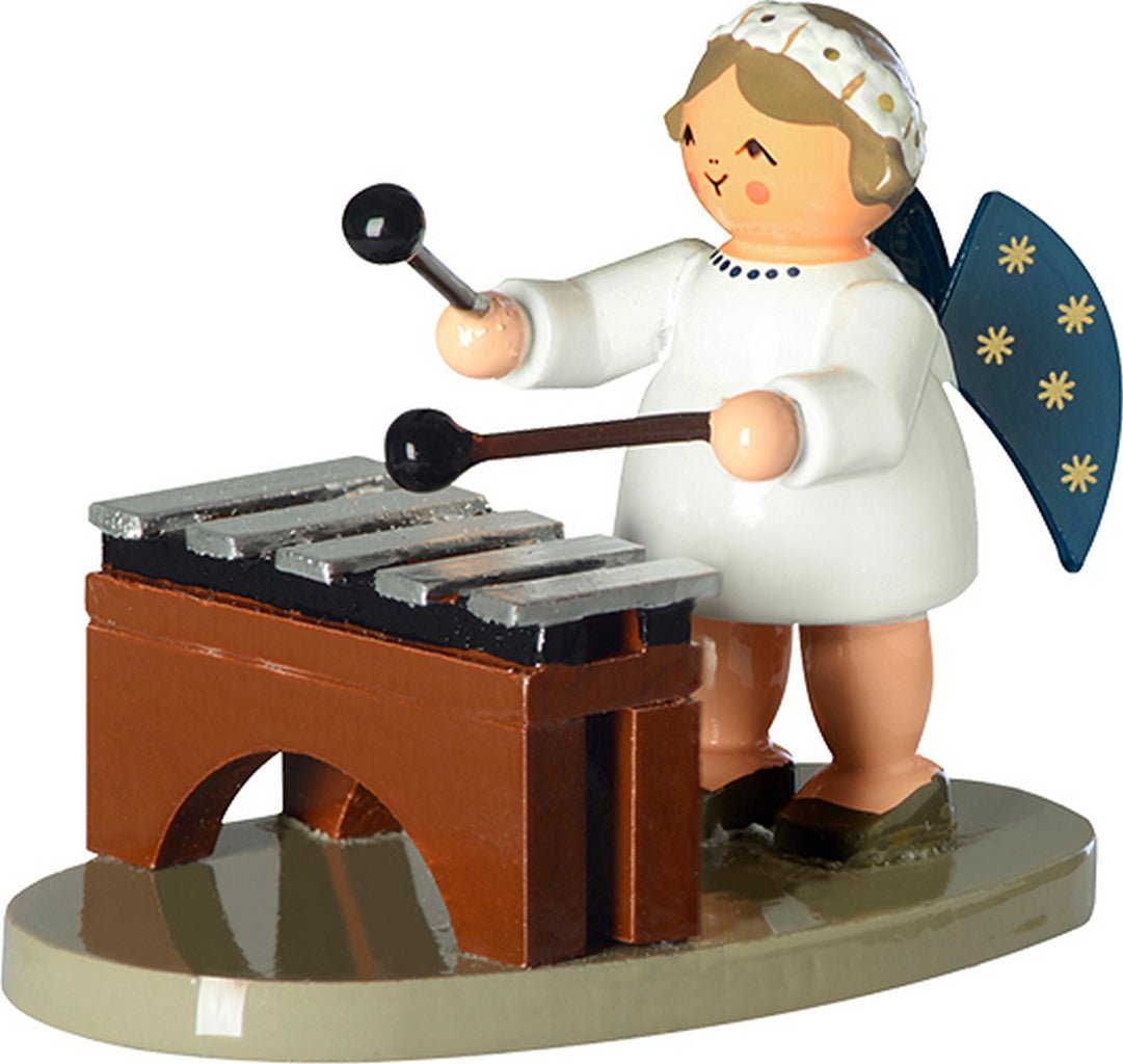 KWO - A75642 - KWO - Engel mit Xylophon, Holzkunst, 5cm