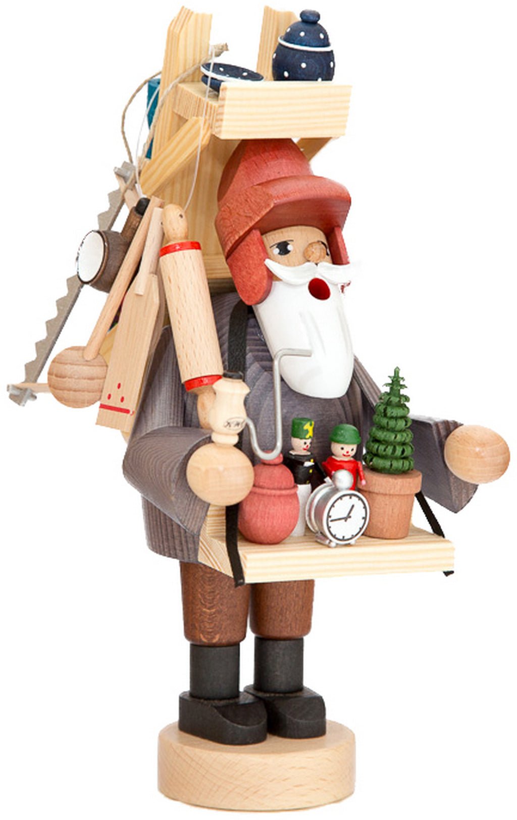 KWO - A21066 - KWO Holzfigur - Räuchermann Hausierer, Holzkunst, Höhe 23cm