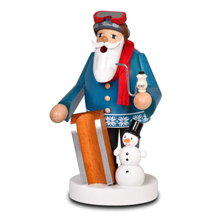 KWO-A21140 - KWO Holzfigur - Räuchermann Kufenkönig, Holzkunst, 18cm - 2026