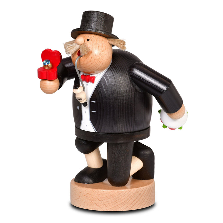 KWO-A21321 - KWO Holzfigur - Räuchermann Rosenkavalier, Holzkunst, 20cm - 2026
