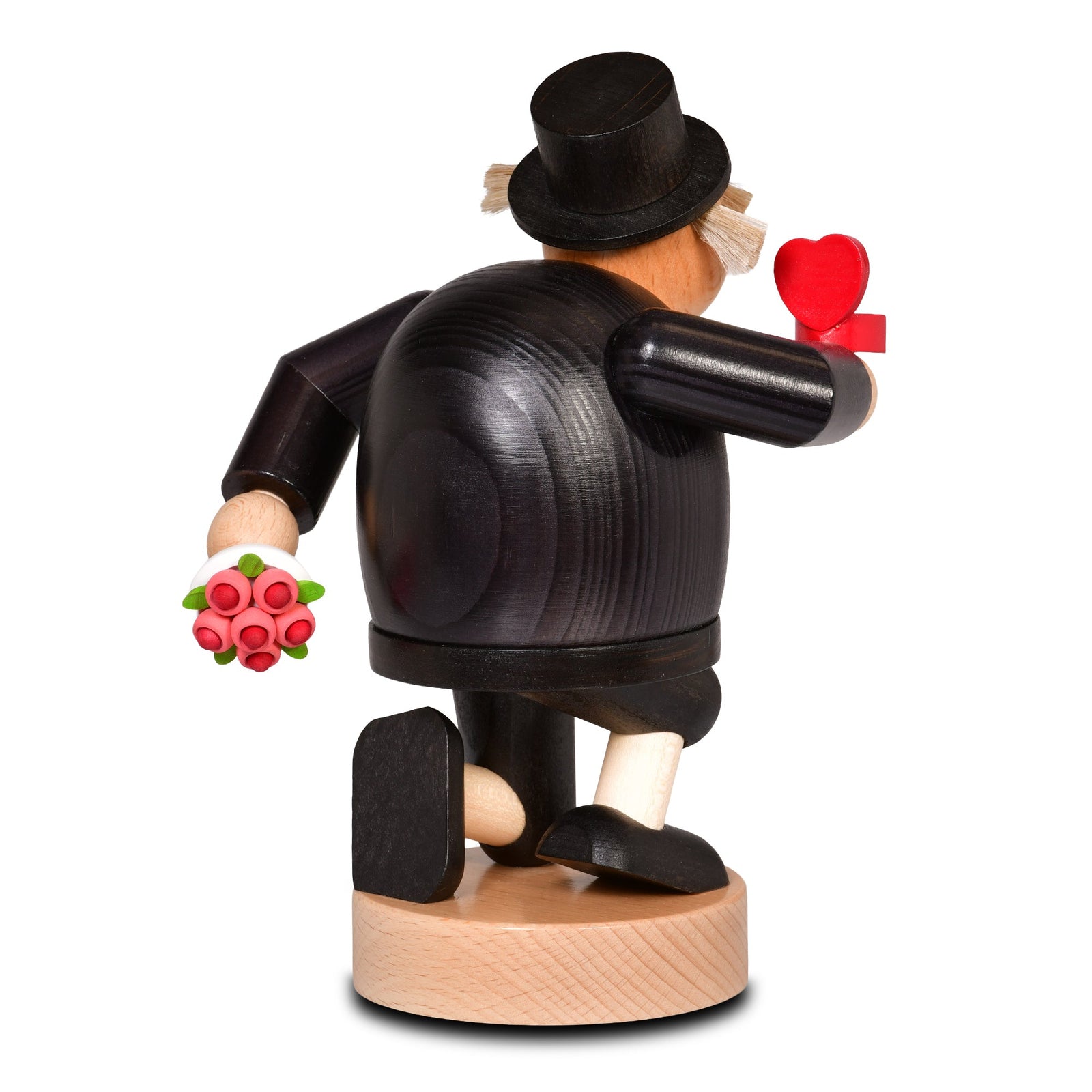 KWO-A21321 - KWO Holzfigur - Räuchermann Rosenkavalier, Holzkunst, 20cm - 2026