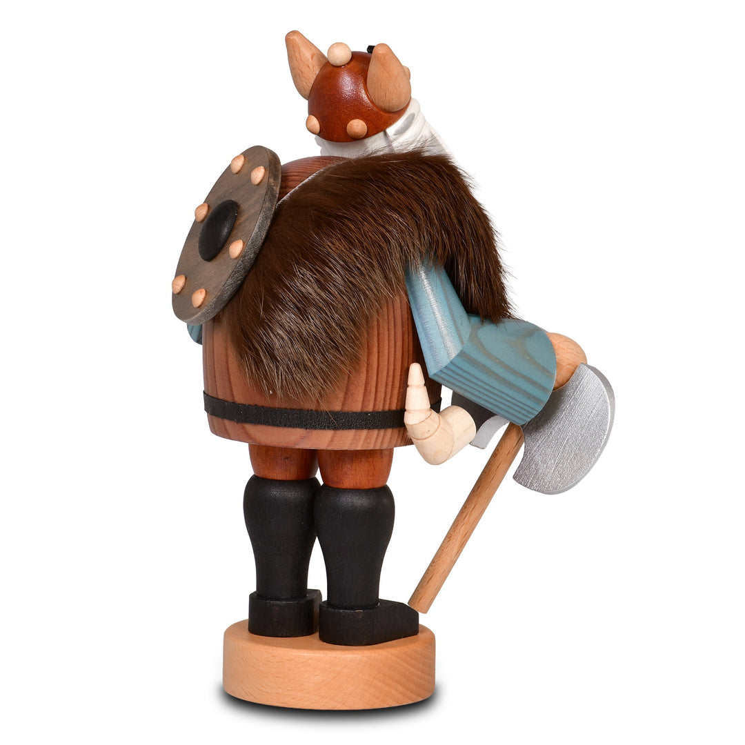 KWO-A21142 - KWO Holzfigur - Räuchermann Wikinger, Holzkunst, 18cm - 2026