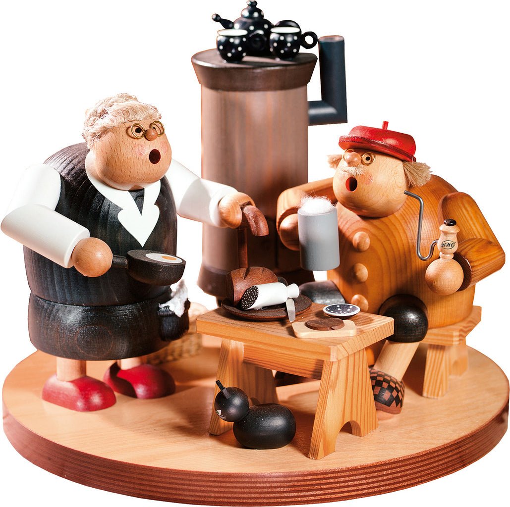 KWO - A21575 - KWO Holzfiguren - Räuchermann Bauernstube, 3teilig, Holzkunst, 22cm