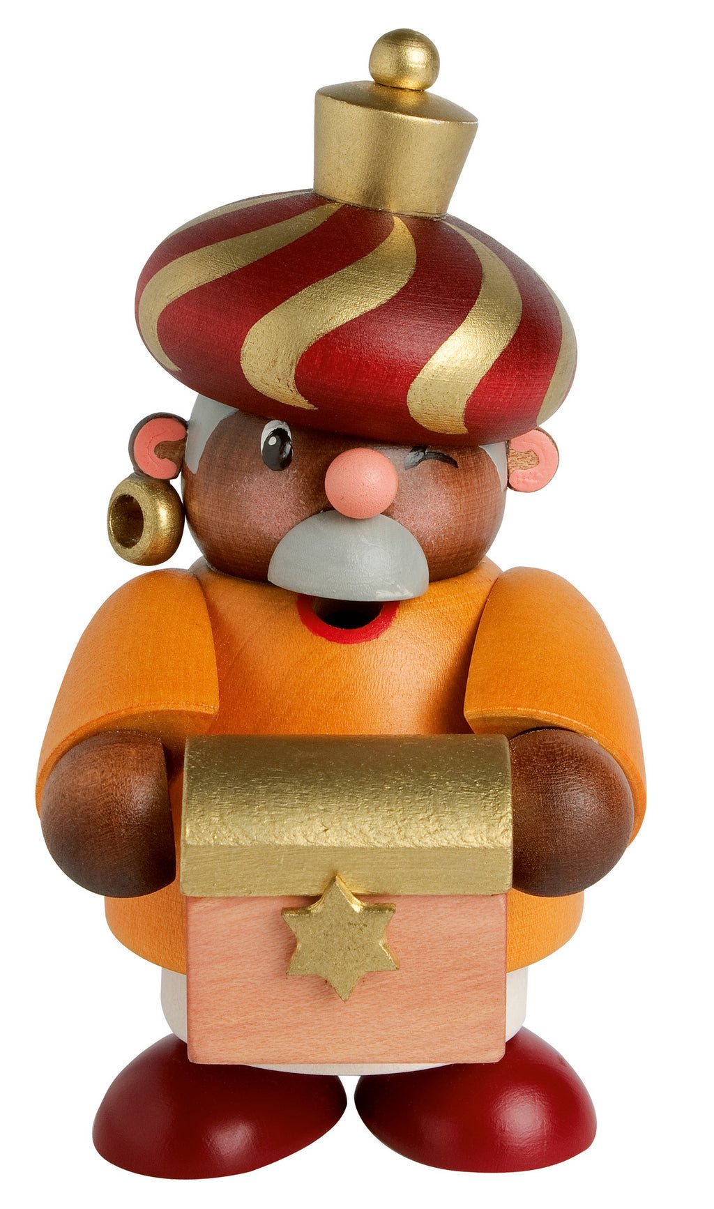 KWO - A25015 - KWO - Räuchermann Balthasar, mini, Holzkunst, Höhe 10cm