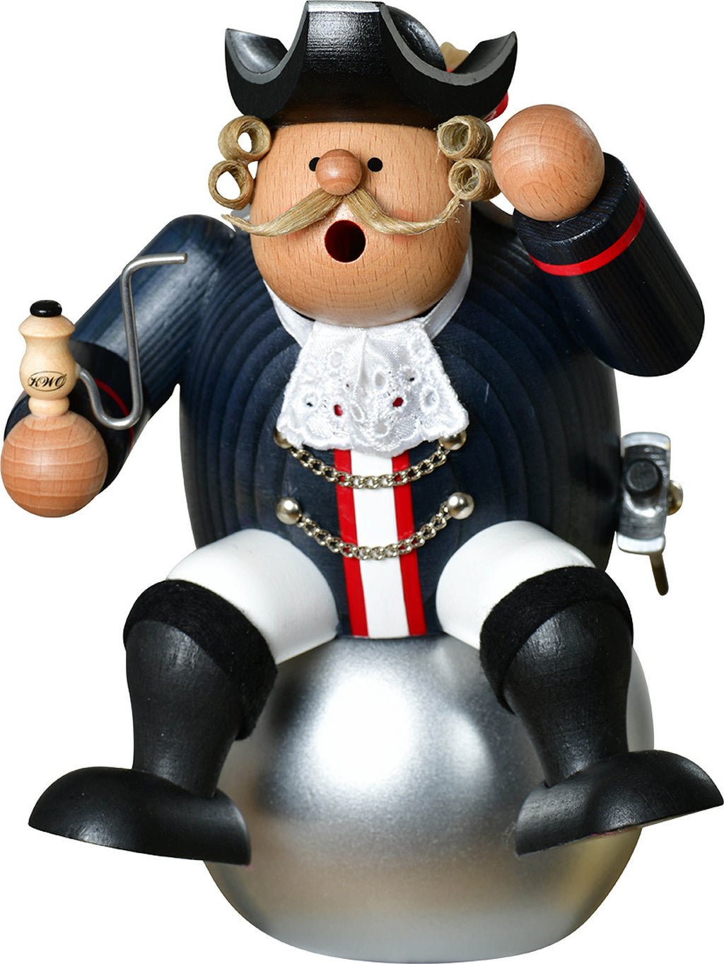 KWO-A21436 - KWO - Räuchermann Baron von Münchhausen - Holzkunst, 17cm