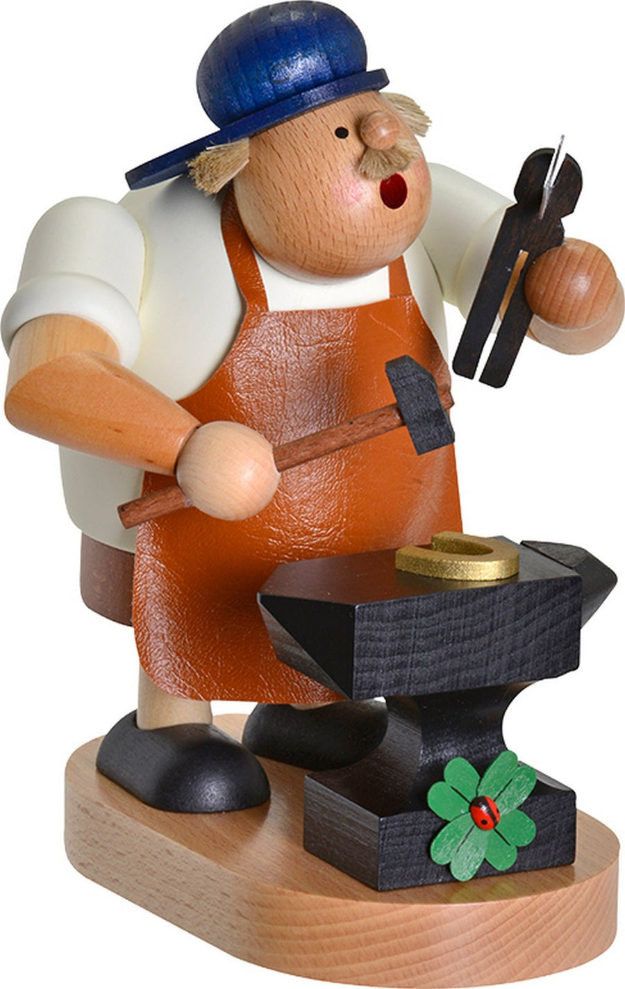 KWO-A21465 - KWO - Räuchermann Glücksschmied, Holzkunst, 18cm