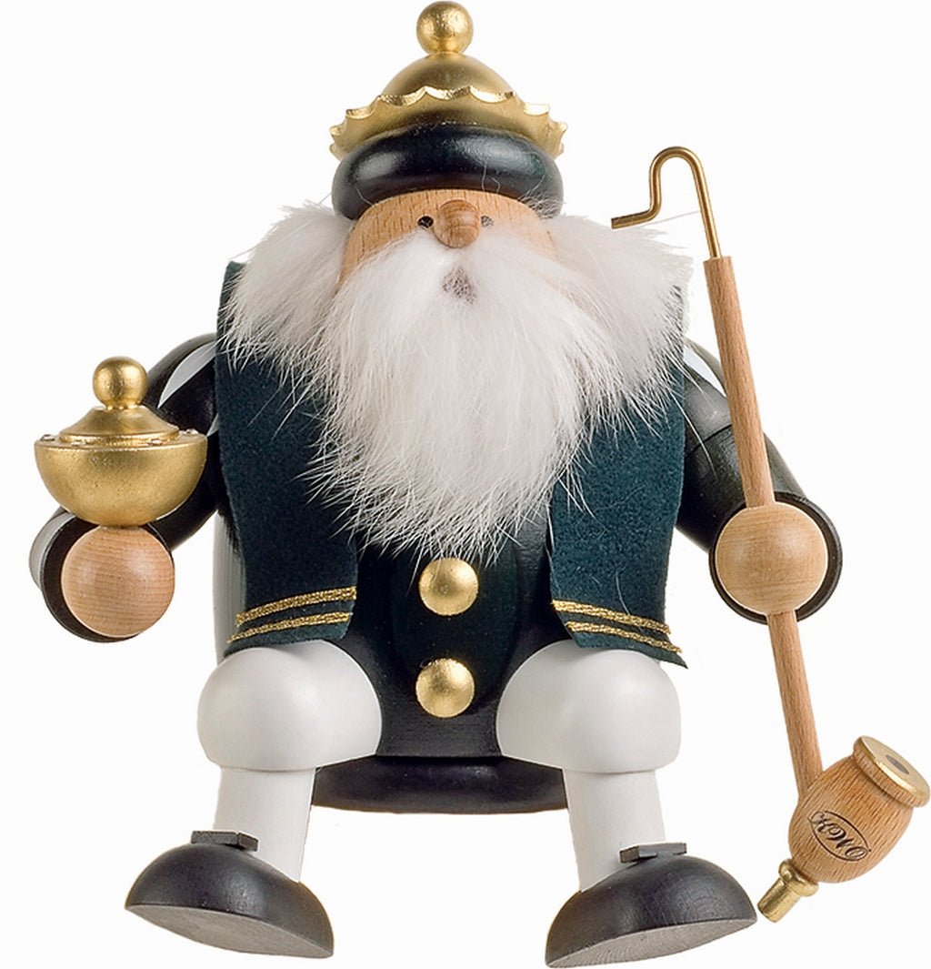 KWO - A21657 - KWO - Räuchermann Kantenhocker Balthasar, Holzkunst, Höhe 17cm