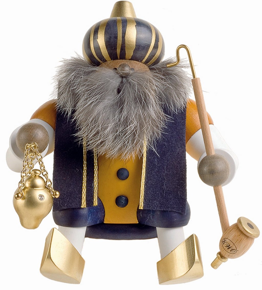 KWO - A21656 - KWO - Räuchermann Kantenhocker Melchior, Holzkunst, Höhe 18cm