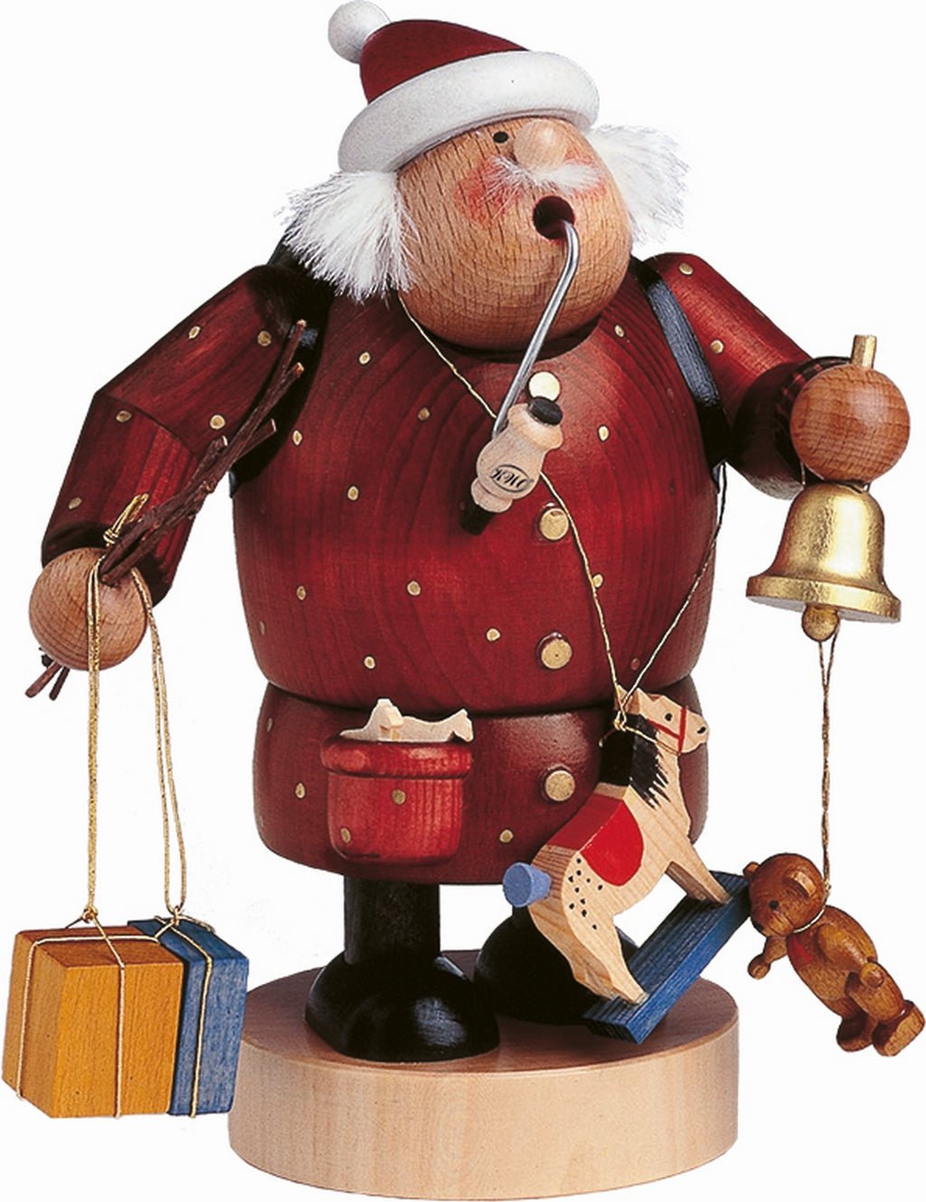 KWO - A21511 - KWO - Räuchermann nostalgischer Weihnachtsmann, Holzkunst, Höhe 20cm