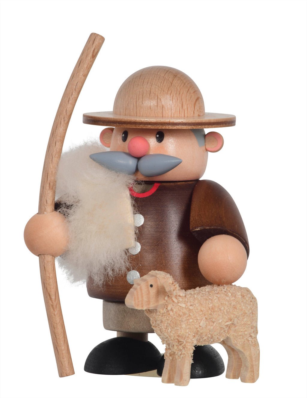 KWO-A25034 - KWO - Räuchermann Schäfer, mini, Holzkunst, Höhe 10cm