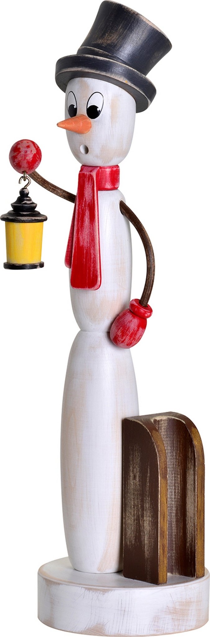 KWO-A26003 - KWO - Räuchermann Schneemann, Holzkunst, Höhe 40cm