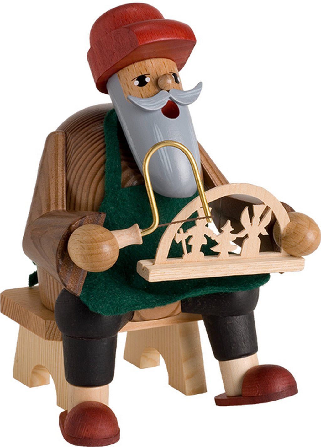 KWO - Räuchermann Schwibbogenmacher, Holzkunst, 16cm - KWO - A21168