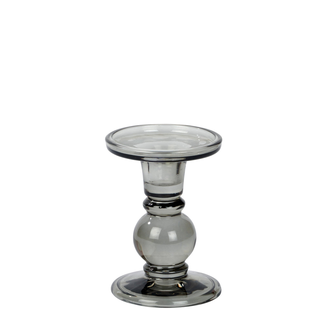 Lambert - Andratx Leuchter - Kerzenhalter Glas, rauchgrau, H13 D9,5cm - LAM - 18043