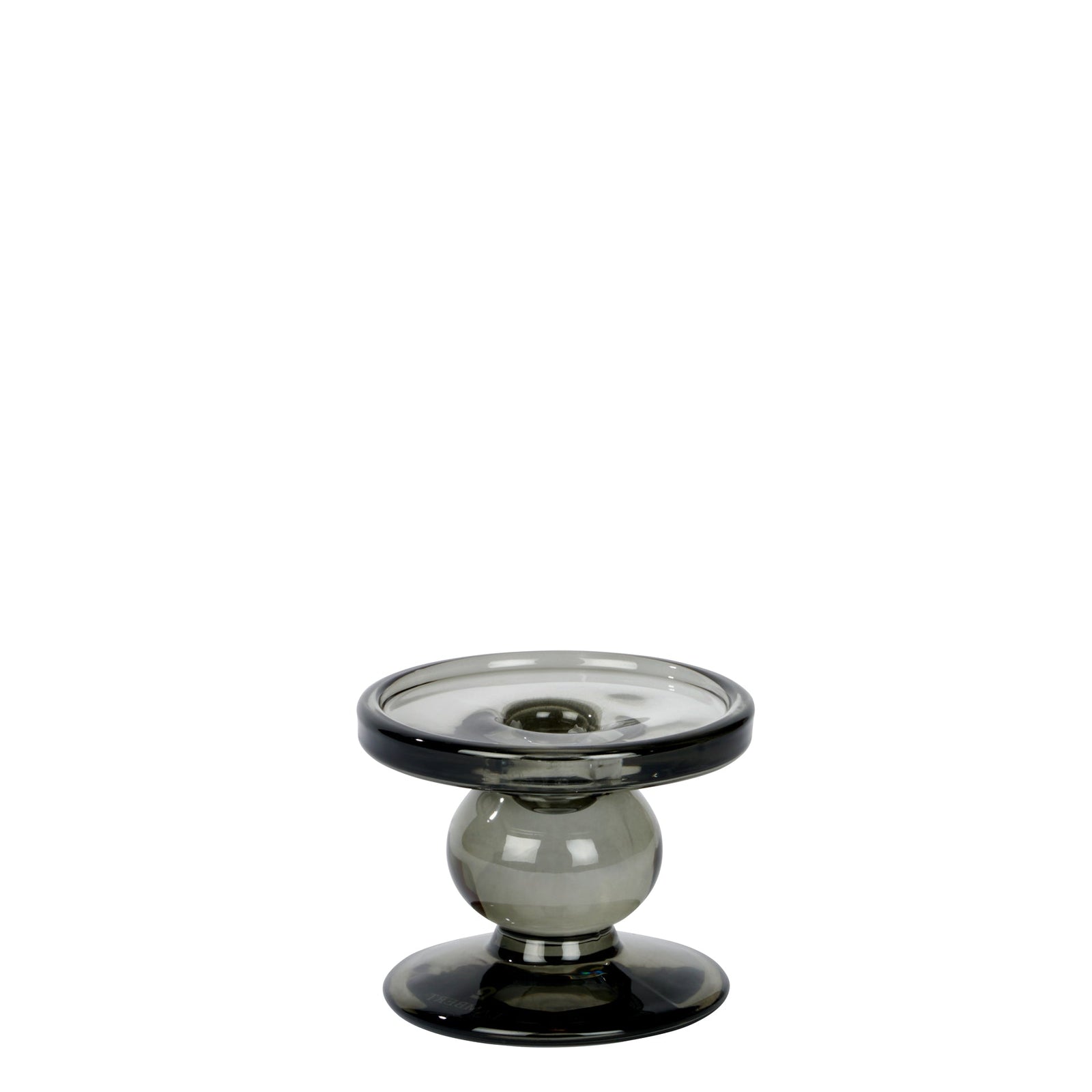 LAM - 18041 - Lambert - Andratx Leuchter - Kerzenhalter Glas, rauchgrau, H7 D9cm