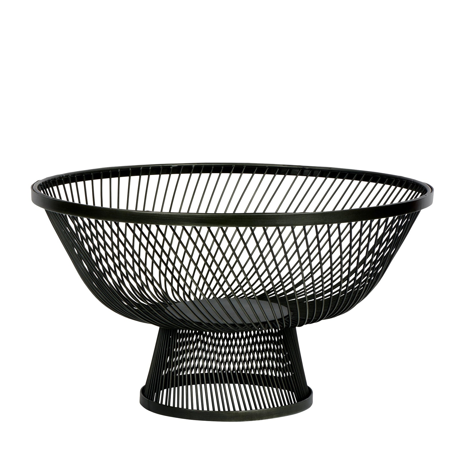 LAM - 41161 - Lambert - Cipolla Schale auf Fuss, Eisendraht anthrazit, Höhe 20 cm, D 36 cm