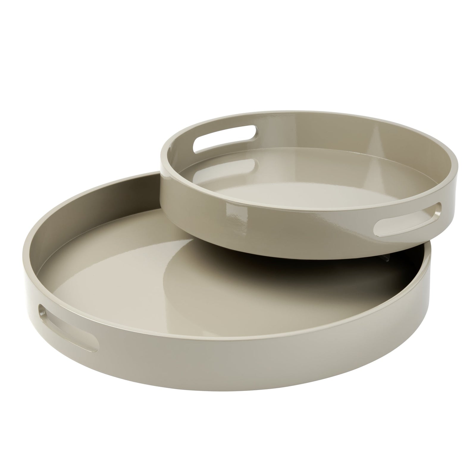 LAM - 63307 - Lambert - Enzo Lacktablett rund, taupe, D35 H5,7 CM