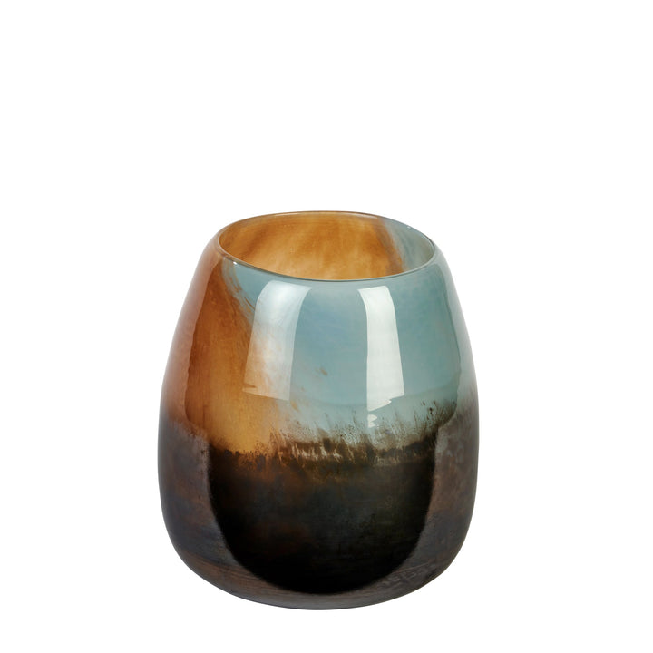 Lambert - Quercia Glasvase multicolour stone, mundgeblasen, H18,5 D18cm (kleine Vase) - LAM - 17460