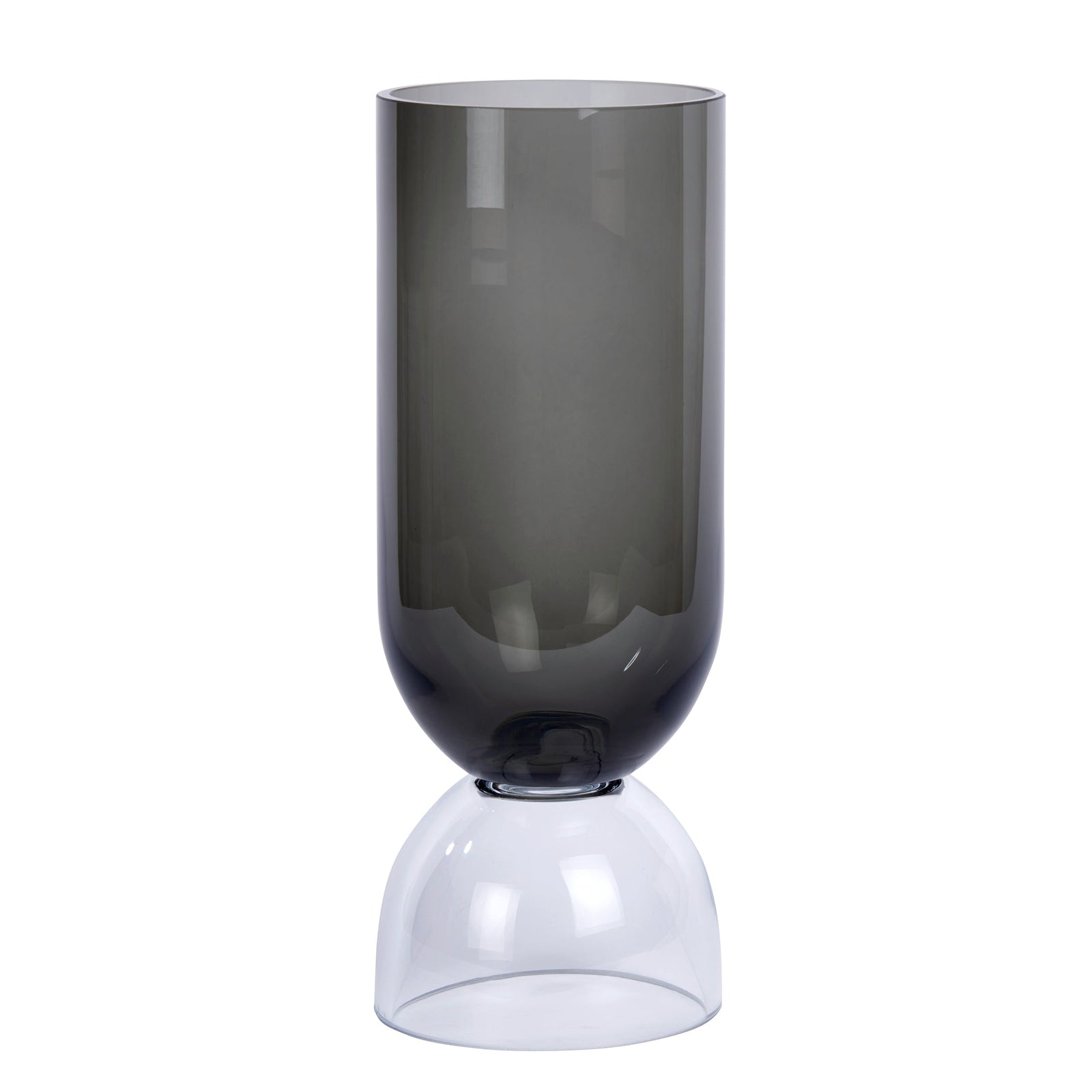 LAM - 17494 - Lambert - Vasari Vase grau/klar, Glas, H 32 cm D 12 cm