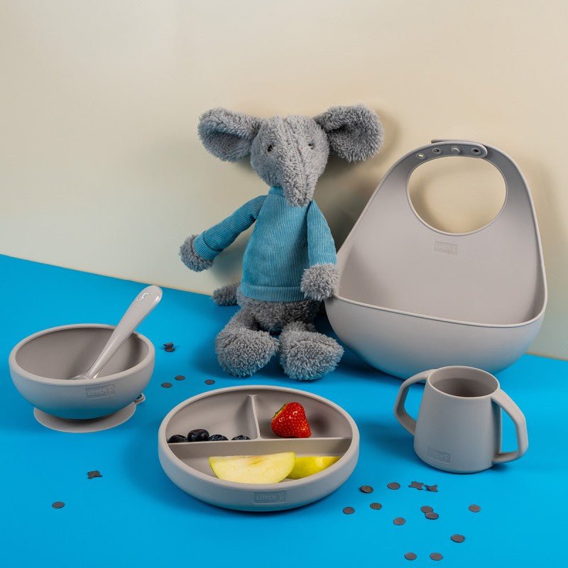 LUR - 00280013 - Little Lurch Lätzchen warm grey