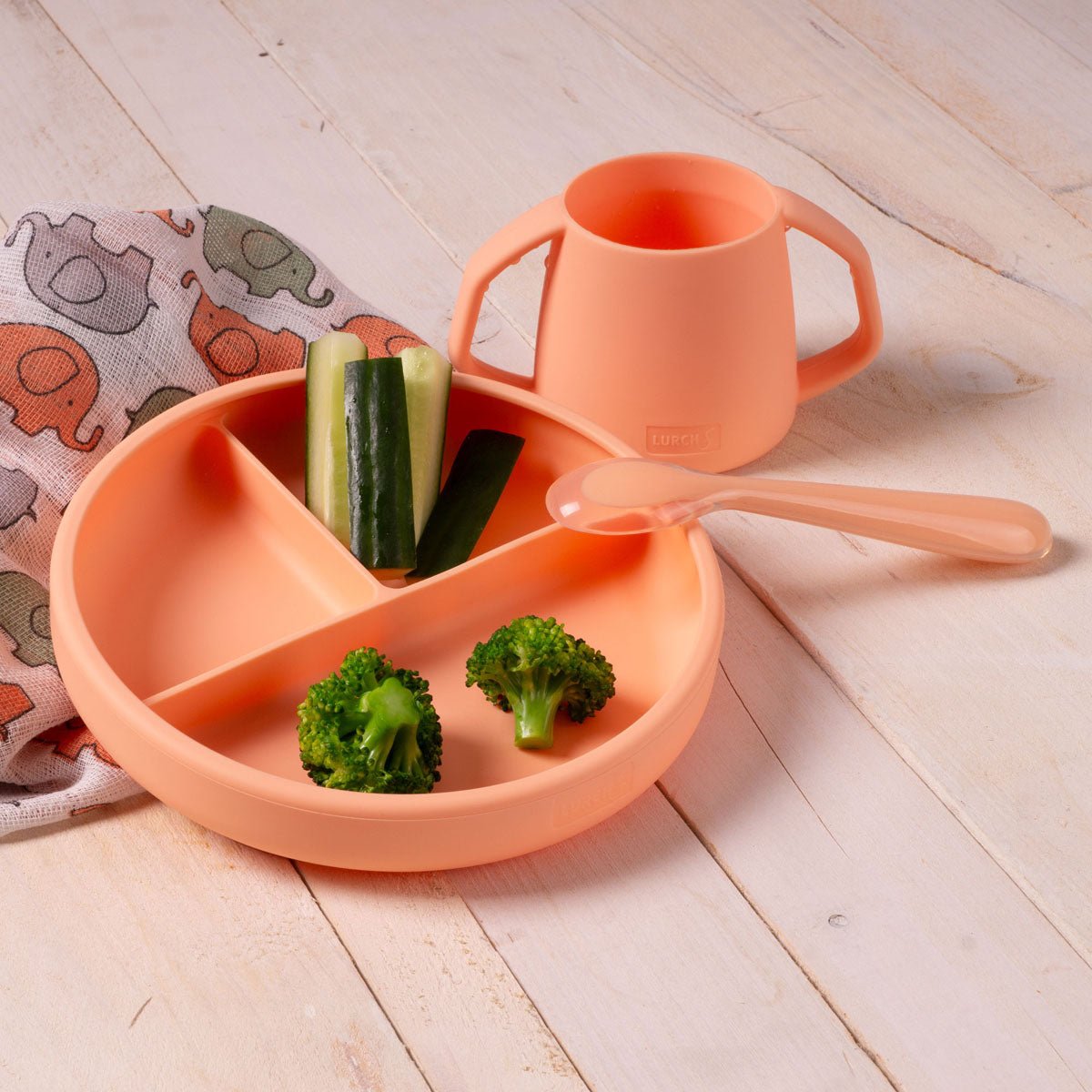 LUR - 00280021 - Little Lurch Teller soft apricot