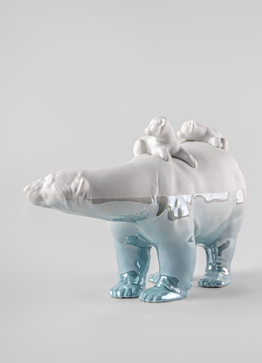 LLADRO® Bärenmama und Babys - Underwater - Skulptur, 25x39cm 01009740-010-09740