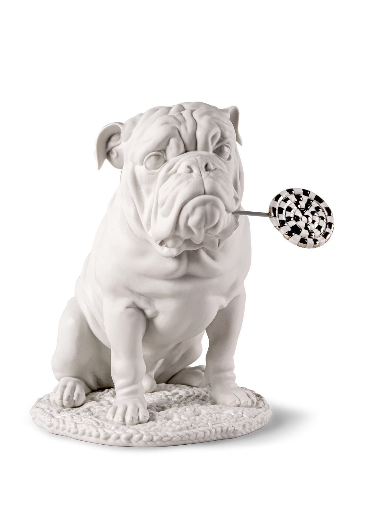 010 - 09741 - LLADRO® Bulldogge mit Lollipop - Skulptur. Re - Deco 33cm 01009741