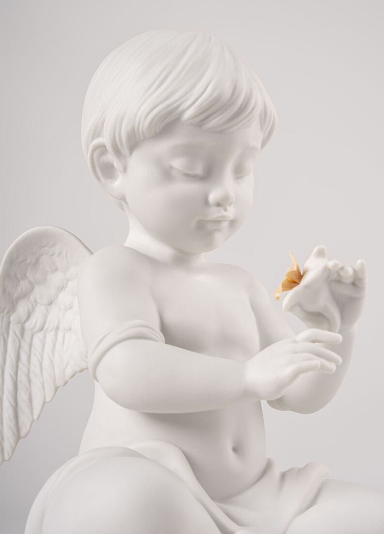 010-09789 - LLADRO® Figur Engel mit Blume, Skulptur, 20cm - 01009789 - 2026