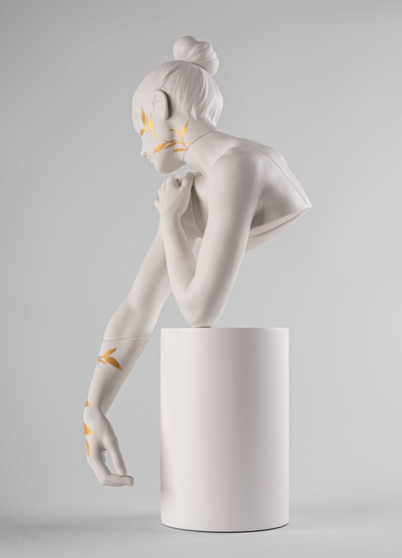 010-09810 - LLADRO® Figur Reflexionen der Natur – Skulptur "Her", Weißgold 55cm - 01009810 - 2026