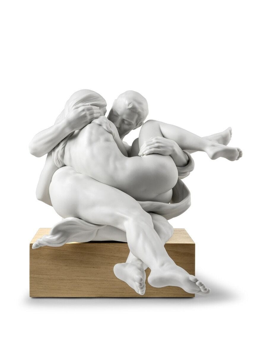 010 - 09751 - LLADRO® Figur Together couple Sculpture Gemeinsames Paar 31x32x36cm 01009751