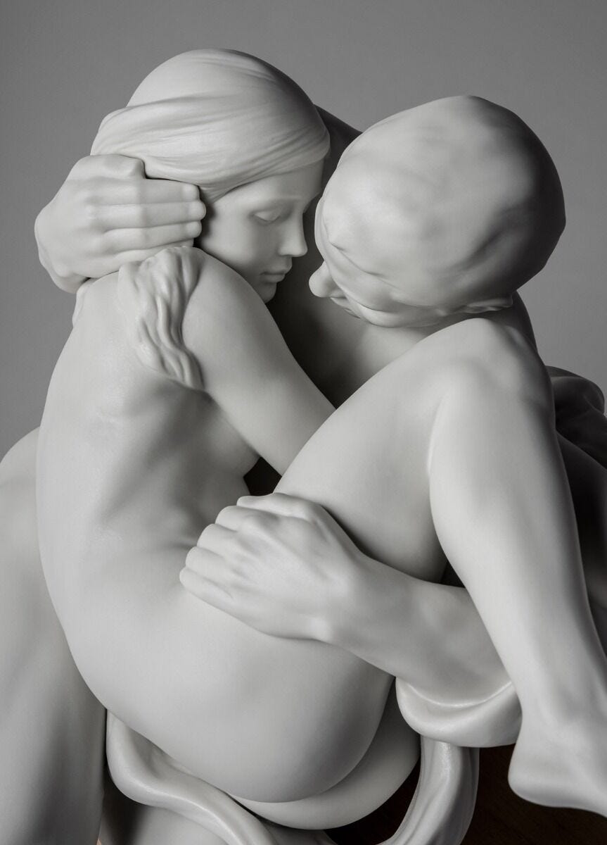 010 - 09751 - LLADRO® Figur Together couple Sculpture Gemeinsames Paar 31x32x36cm 01009751