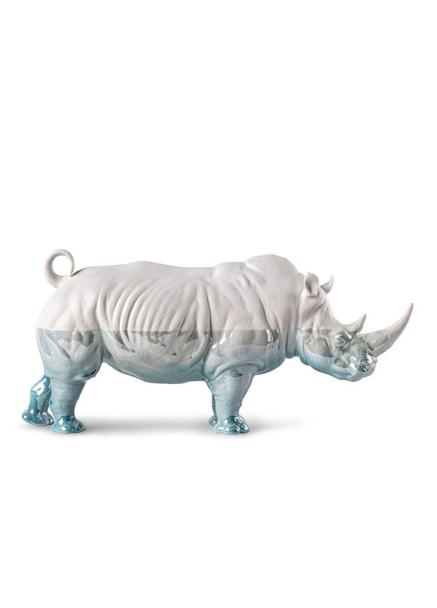 010 - 09739 - LLADRO® Rhino - Underwater - Skulptur, 22x45cm 01009739