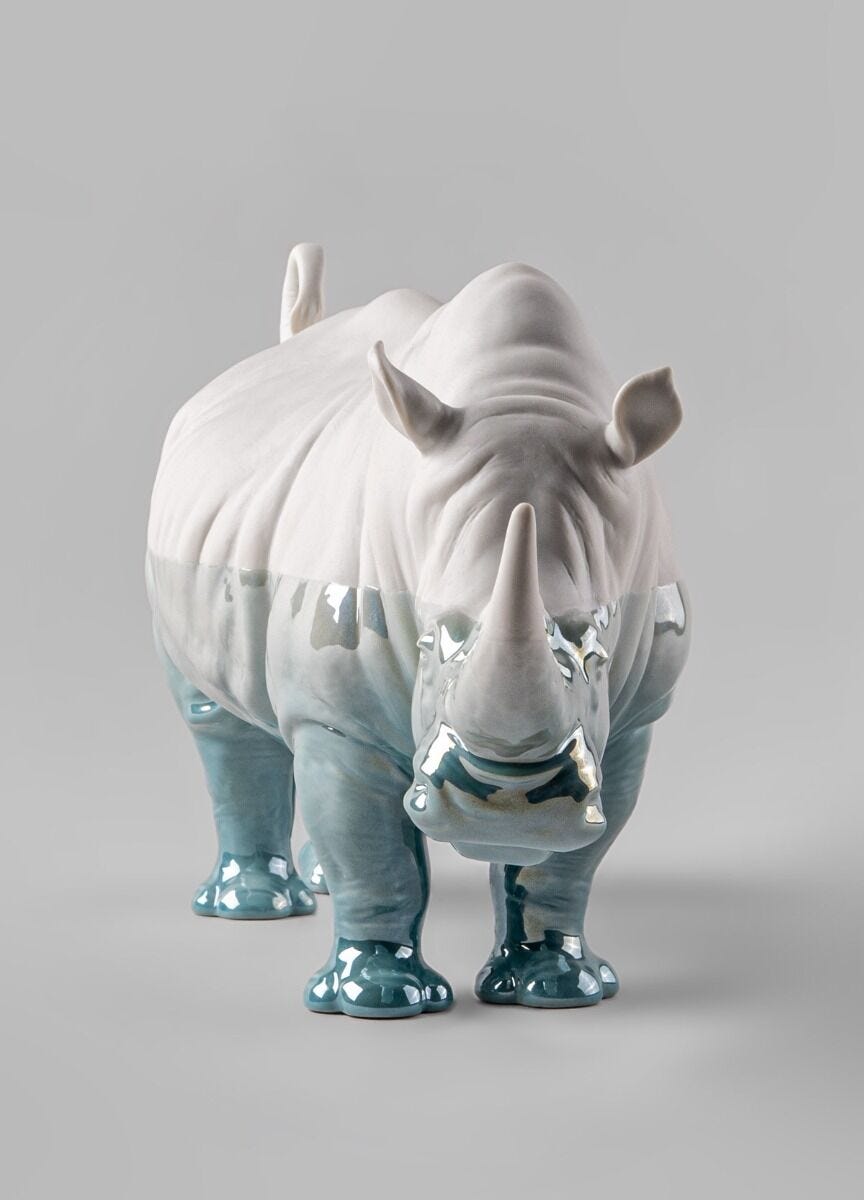 LLADRO® Rhino - Underwater - Skulptur, 22x45cm 01009739-010-09739