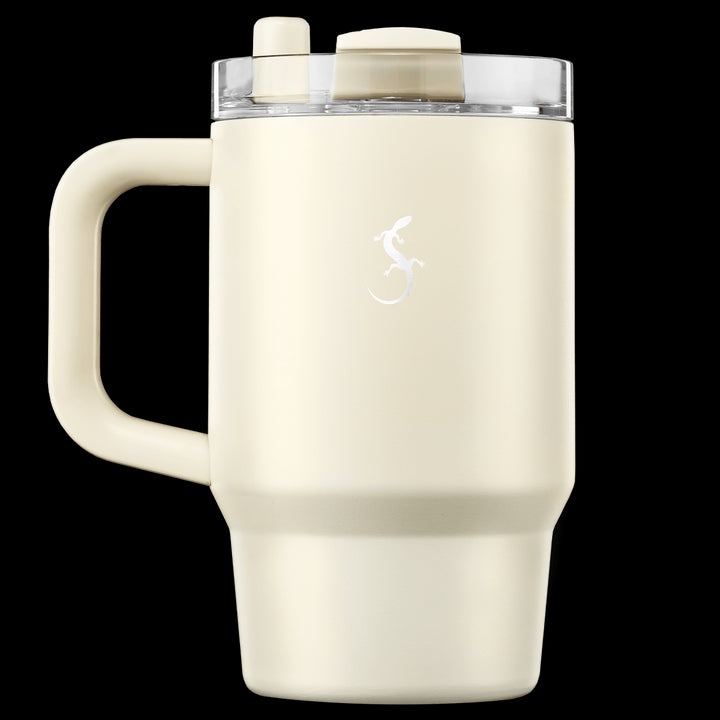 LUR - 00270976 - Lurch Isolierbecher Big Cup Mini 0,8l mit Trinkhalm und Pulverbeschichtung, Ivory