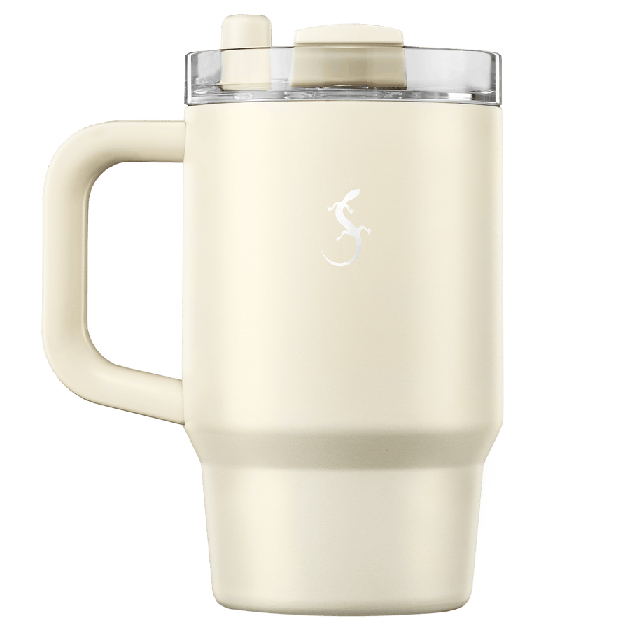 LUR - 00270976 - Lurch Isolierbecher Big Cup Mini 0,8l mit Trinkhalm und Pulverbeschichtung, Ivory