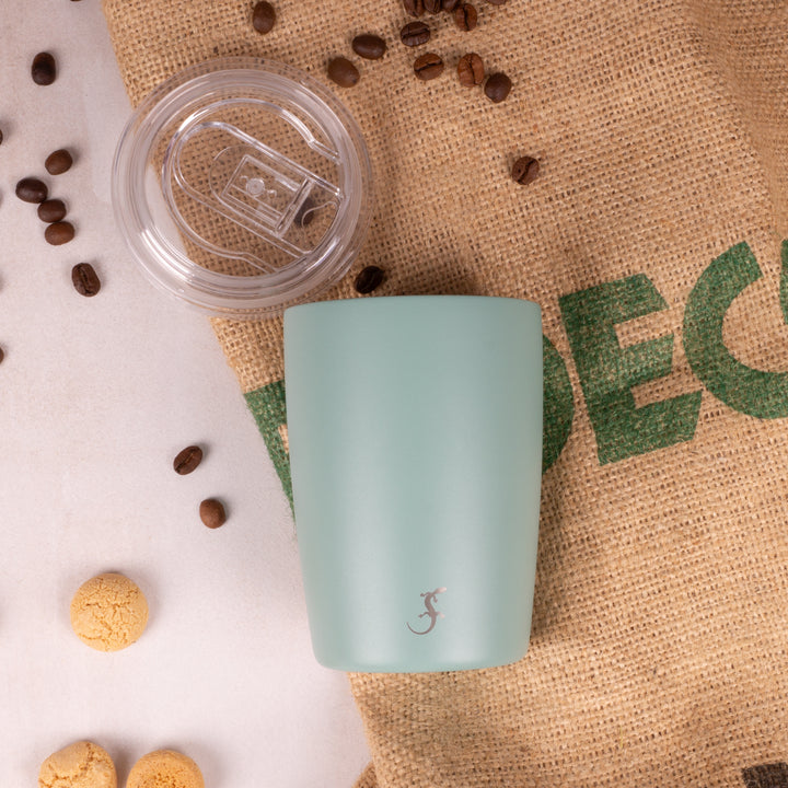 Lurch Insulating cup coffee-to-go 0.3l with powder coating, Dark Salvia