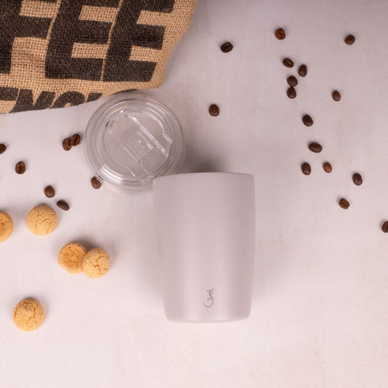 Lurch Insulating cup coffee-to-go 0.3l with powder coating, Jura Gray