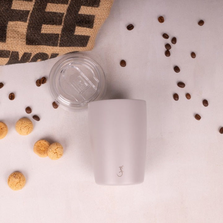 Lurch Insulating cup coffee-to-go 0.3l with powder coating, Jura Gray