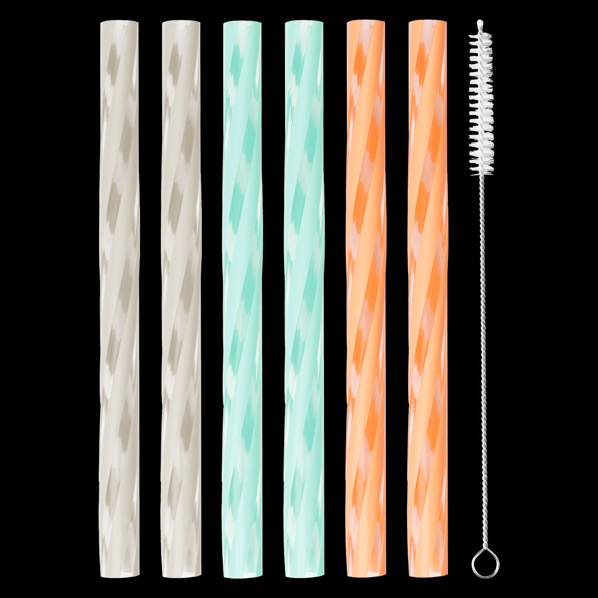 LUR - 00280075 - Lurch - Little Lurch Trinkhalme Silikon 13cm 6er Set inkl. Reinigungsbürste