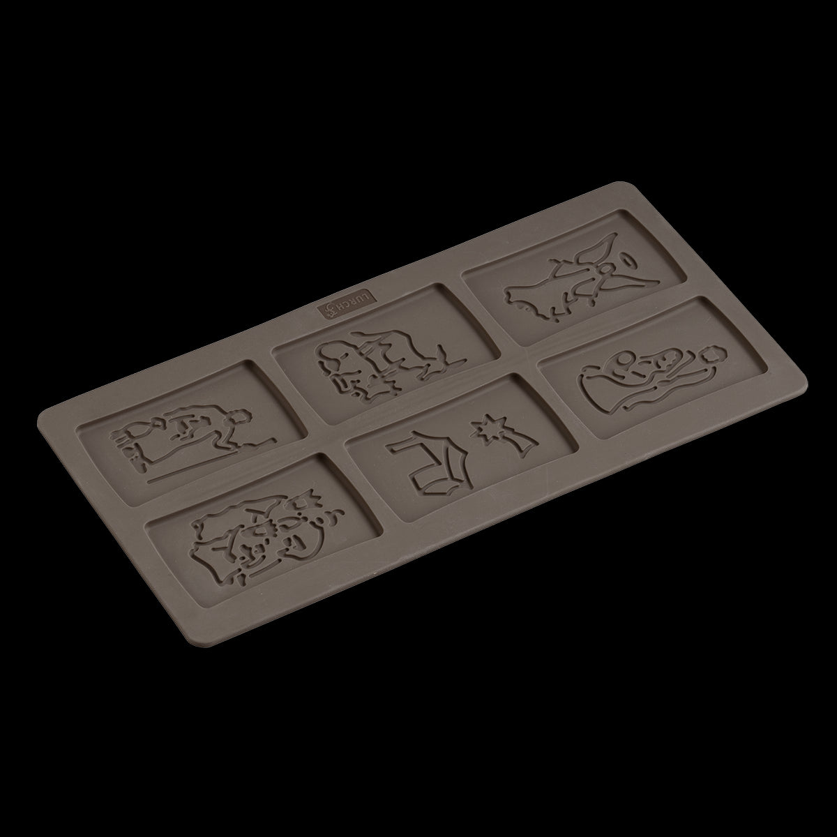 LUR - 00065019 - Lurch Spekulatius Backform mit Weihnachtsmotiven, 15x30cm FLEXI®FORM Silikon