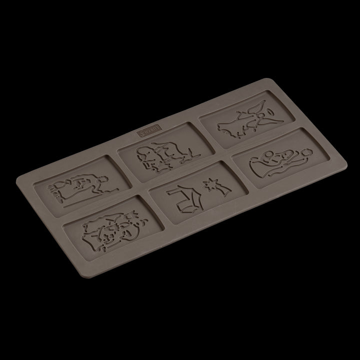 LUR - 00065019 - Lurch Spekulatius Backform mit Weihnachtsmotiven, 15x30cm FLEXI®FORM Silikon