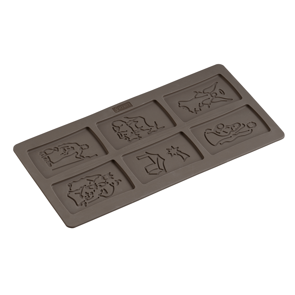 LUR - 00065019 - Lurch Spekulatius Backform mit Weihnachtsmotiven, 15x30cm FLEXI®FORM Silikon