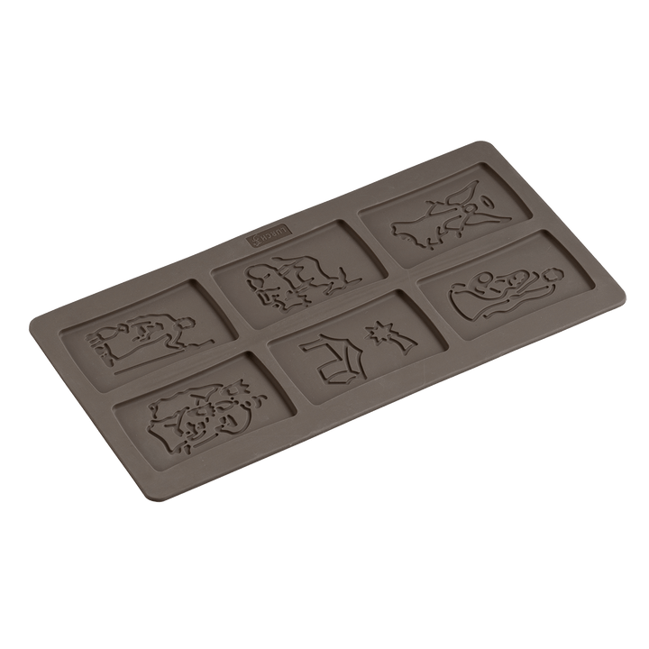 LUR - 00065019 - Lurch Spekulatius Backform mit Weihnachtsmotiven, 15x30cm FLEXI®FORM Silikon