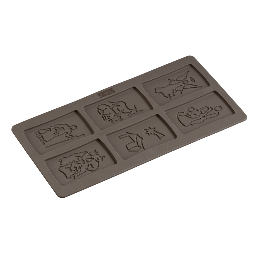 LUR - 00065019 - Lurch Spekulatius Backform mit Weihnachtsmotiven, 15x30cm FLEXI®FORM Silikon
